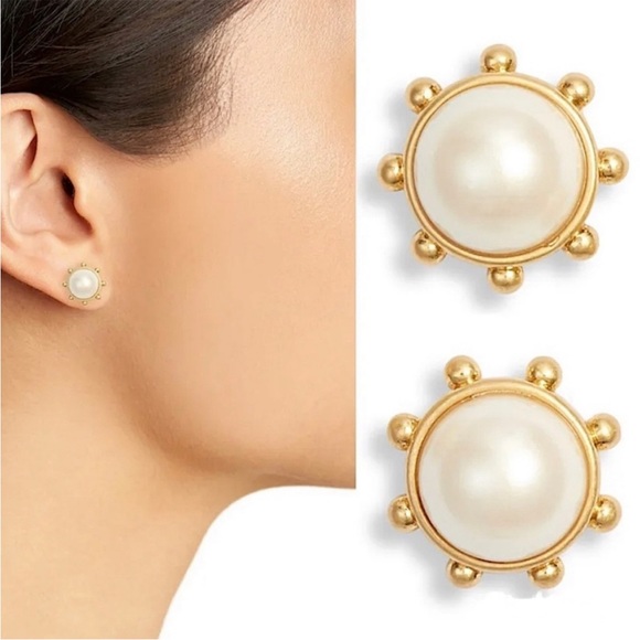 Kate Spade Flying Colors Pearl Stud Earrings - Picture 4 of 5
